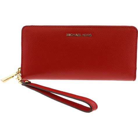 michael kors red wallet wristlet|mk wallet outlet.